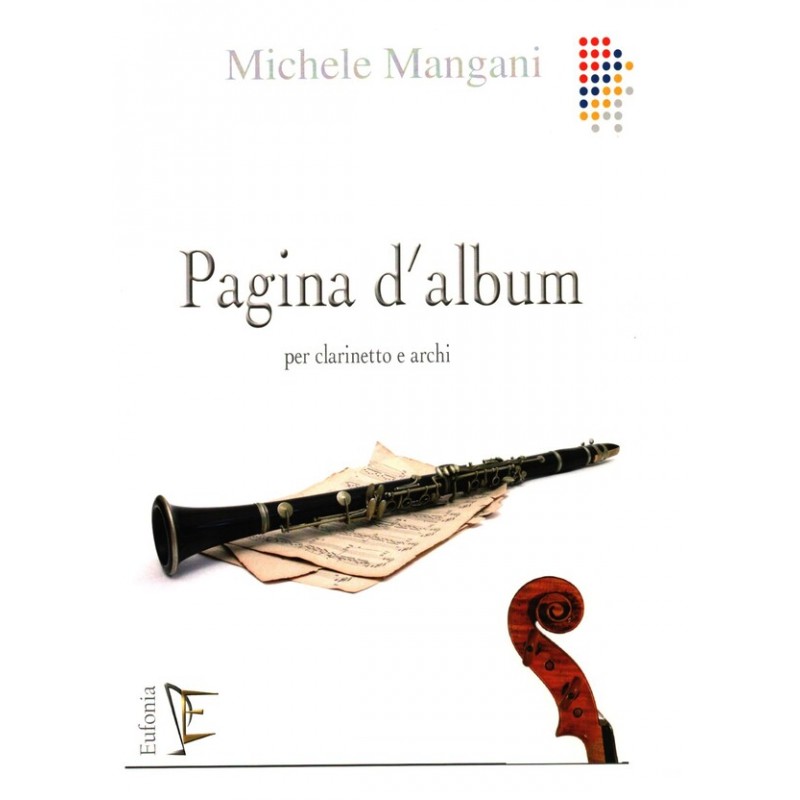 Mangani Michele Pagina d album for clarinet and strings score